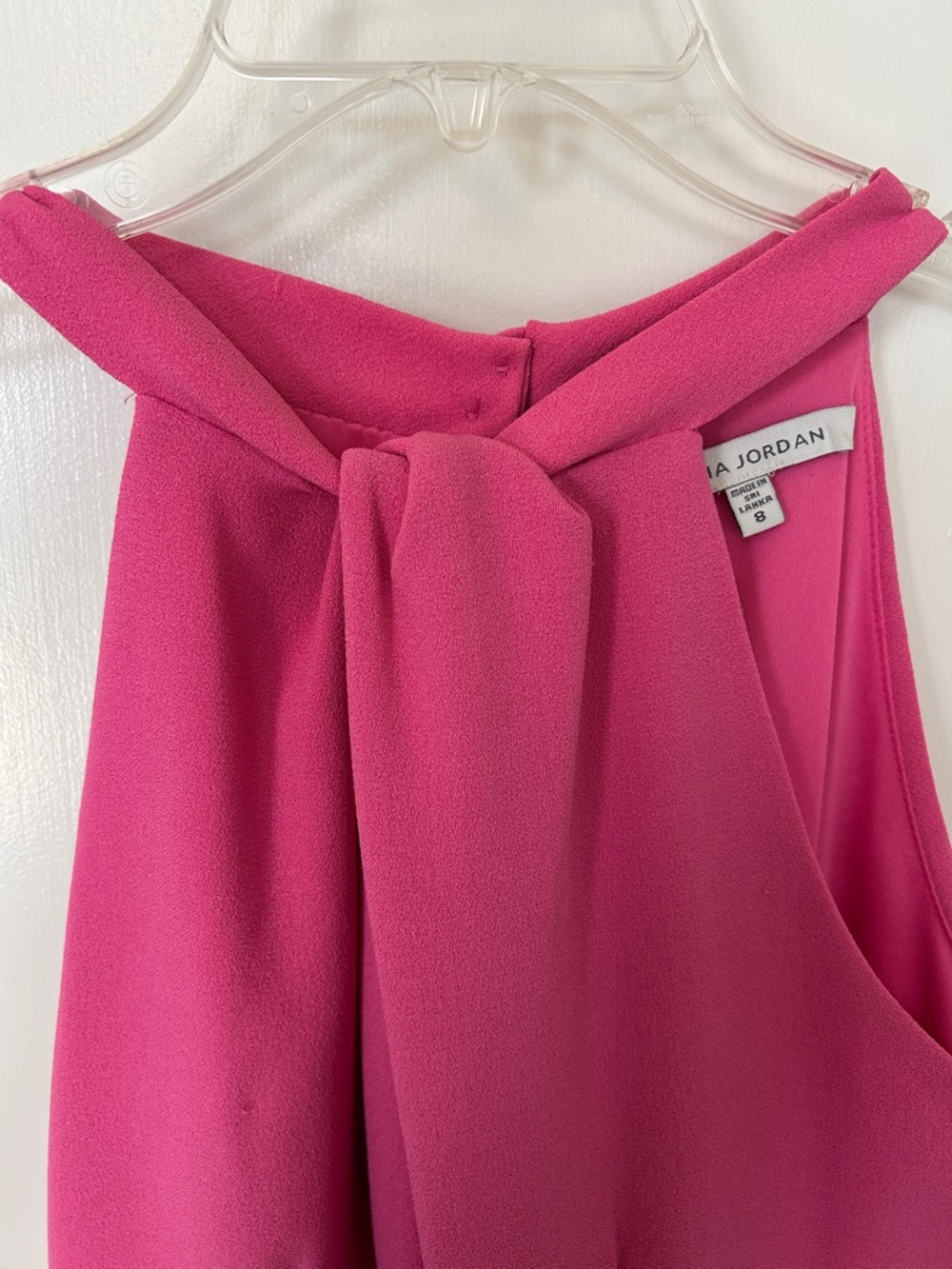 Julia Jordan Hot Barbie Pink Halter Neck Sleeveless Jumpsuit, Size 8 - Picture 2 of 7